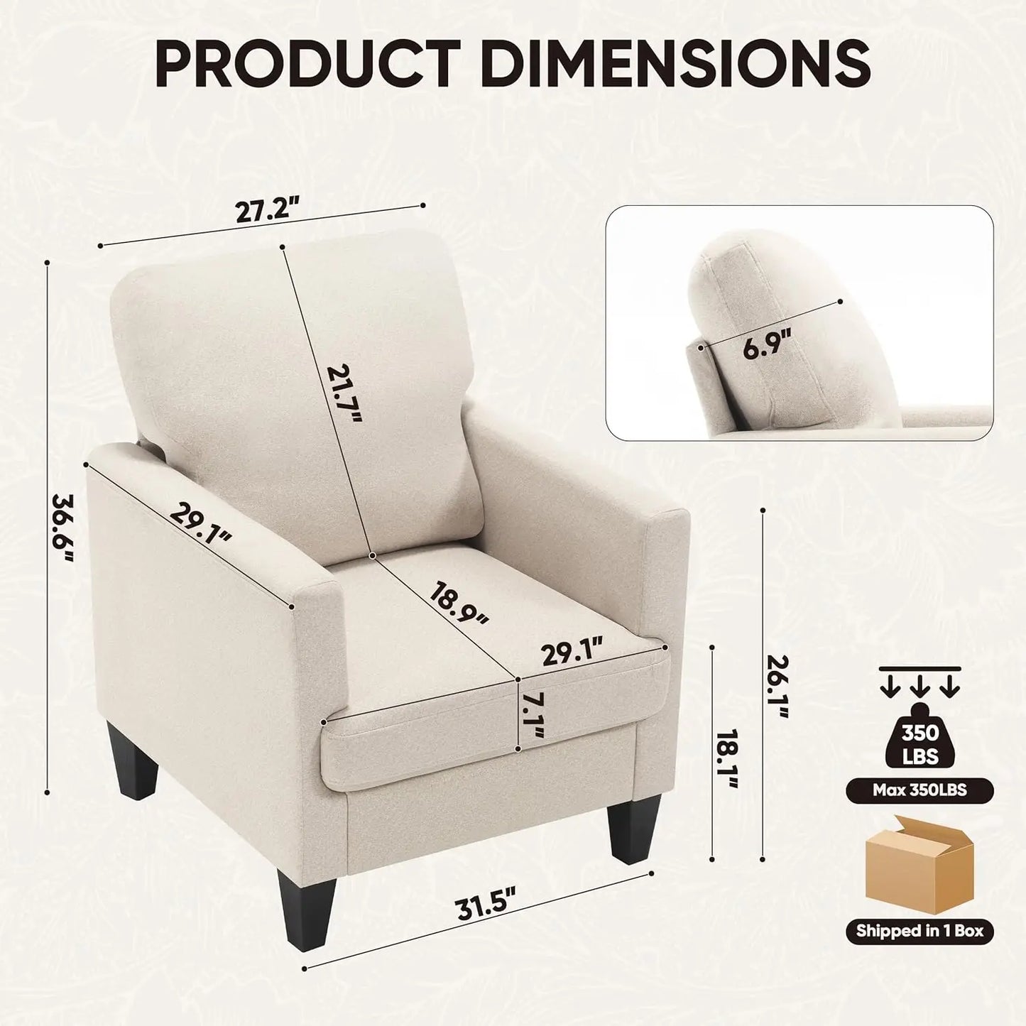 Cushioned Reading Chair