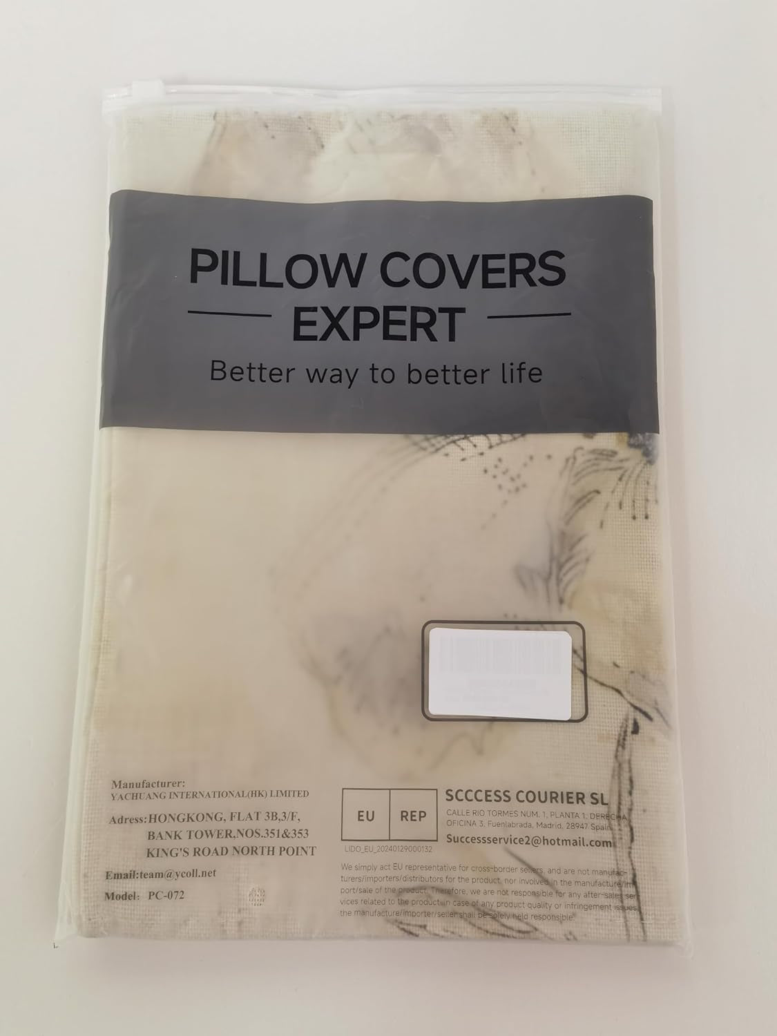 Set of 4 Decorative 18x18 Pillow Covers, Modern Linen Fabric for Sofa, Couch, Bed, and Car - Khaki