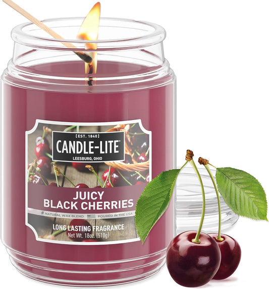 Black Cherry Scented Candle, 18 oz Jar