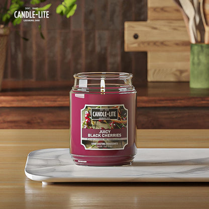 Black Cherry Scented Candle, 18 oz Jar