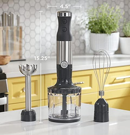 Handheld Immersion Blender with Whisk and Blending Jar