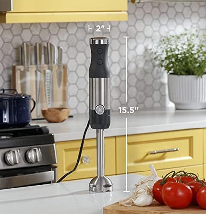 Handheld Immersion Blender with Whisk and Blending Jar