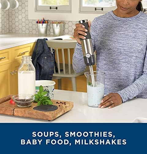 Handheld Immersion Blender with Whisk and Blending Jar