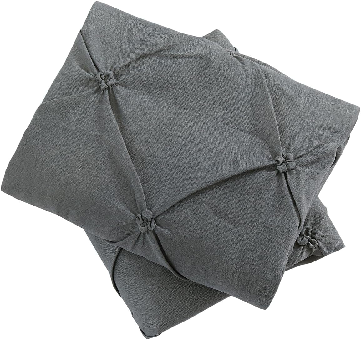 Premium Lightweight Microfiber Pillow Shams with Pinch Pleat Design, Standard Size (20x26), Set of 2 in Grey