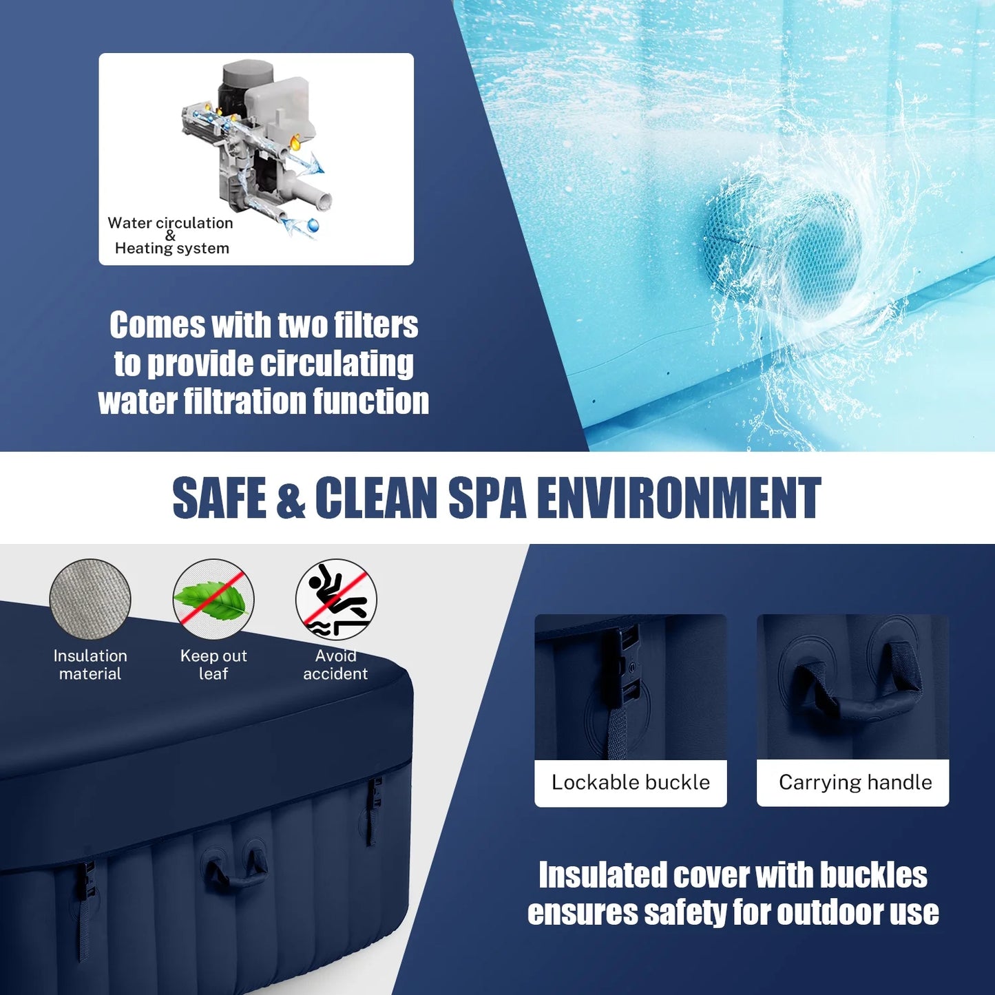 Inflatable Hot Tub for 4-6 Persons 