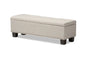 Baxton Studio Hannah Modern Beige Fabric Upholstered Button-Tufted Storage Ottoman Bench