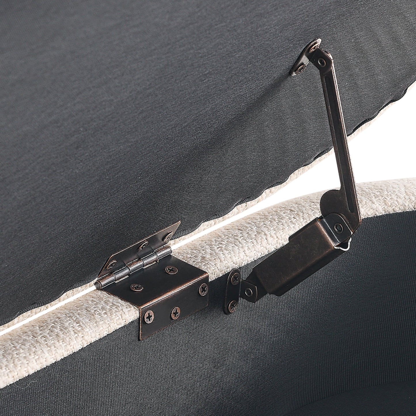 Oval Upholstered Storage Bench