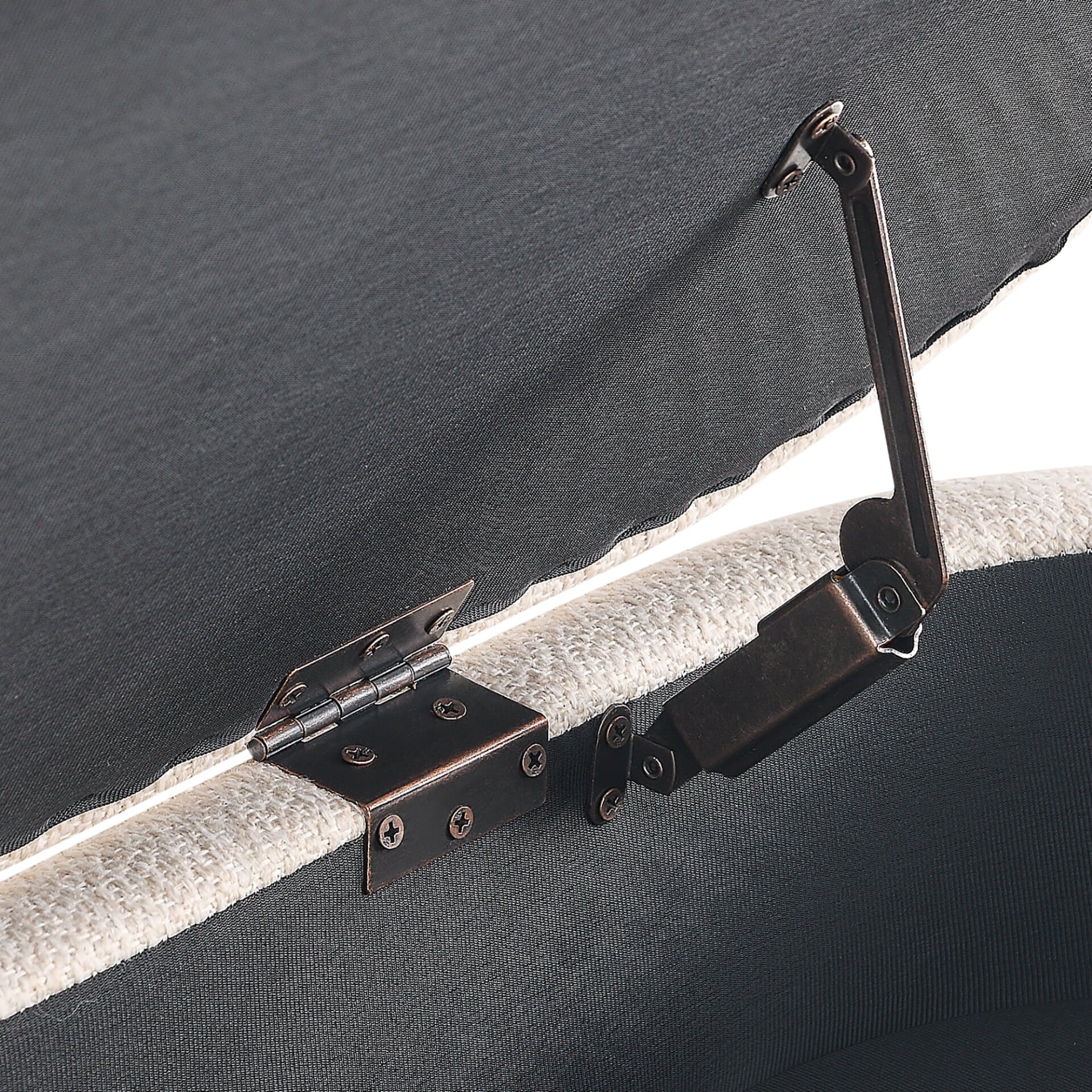 Oval Upholstered Storage Bench