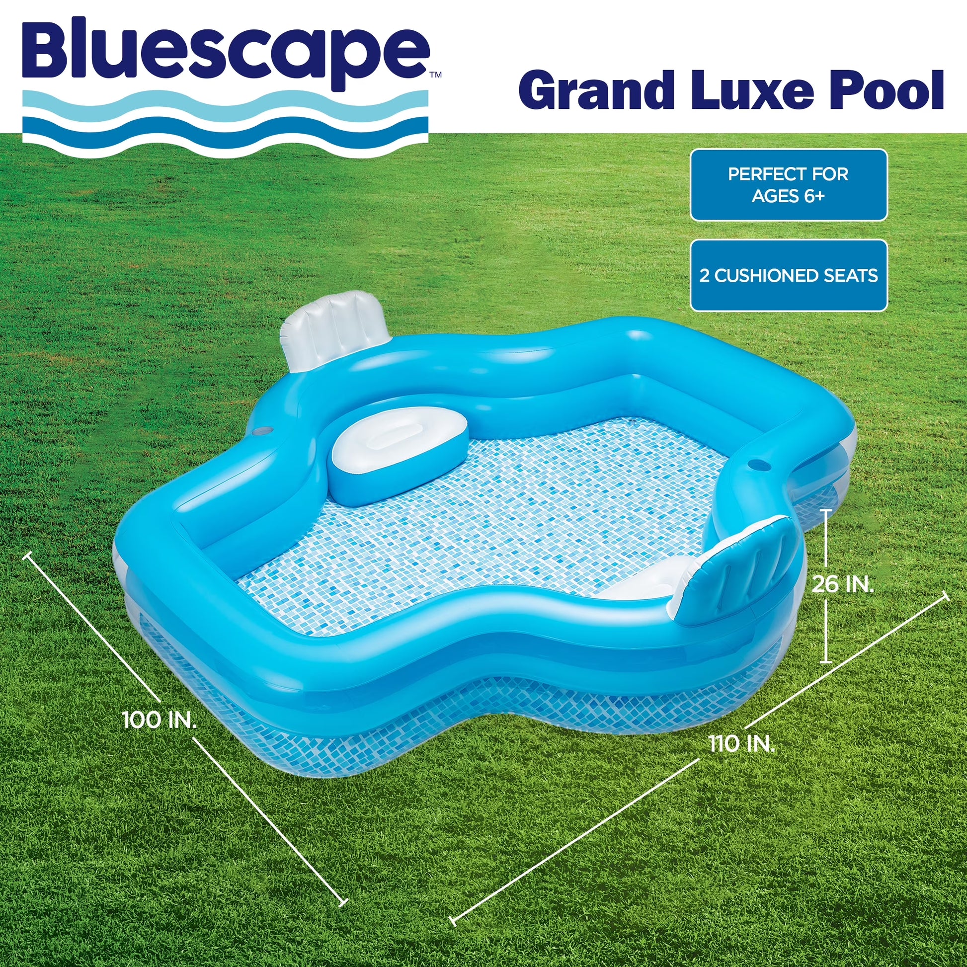 Grand Luxe Inflatable Family Swimming Pool 