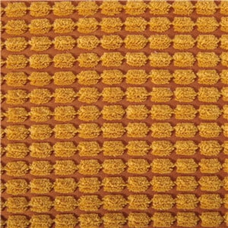 Soft Corduroy Corn Striped Velvet Decorative Throw Pillow Set, 20" x 20", Orange, Pack of 2