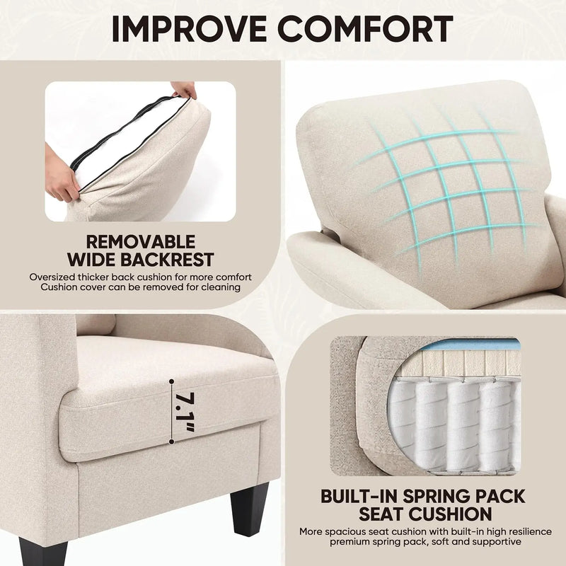  Cushioned Reading Chair 