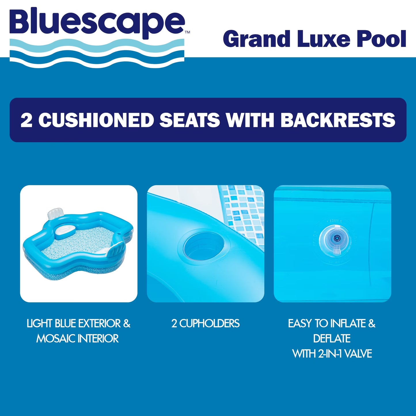 Grand Luxe Inflatable Family Swimming Pool 