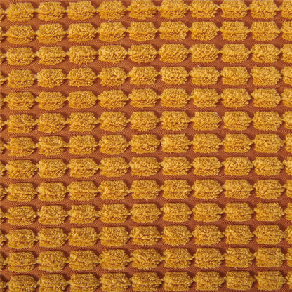 Soft Corduroy Corn Striped Velvet Decorative Throw Pillow Set, 20" x 20", Orange, Pack of 2