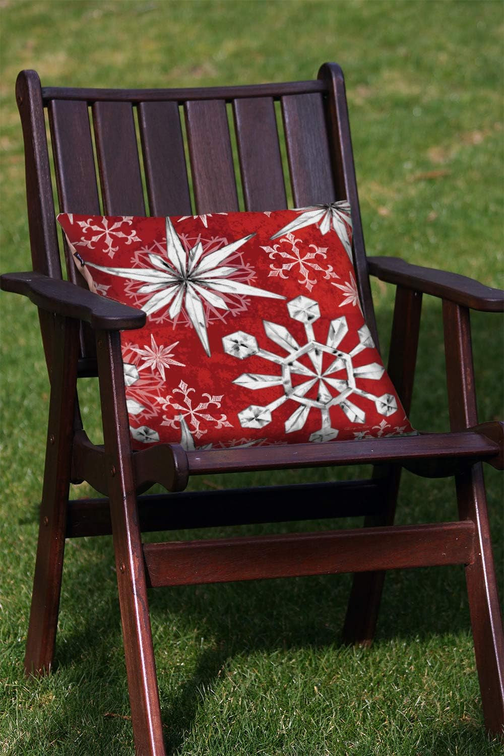 Set of 2 18x18 Inch Snowflake Salutations Winter Pillow Covers for Indoor and Outdoor Use